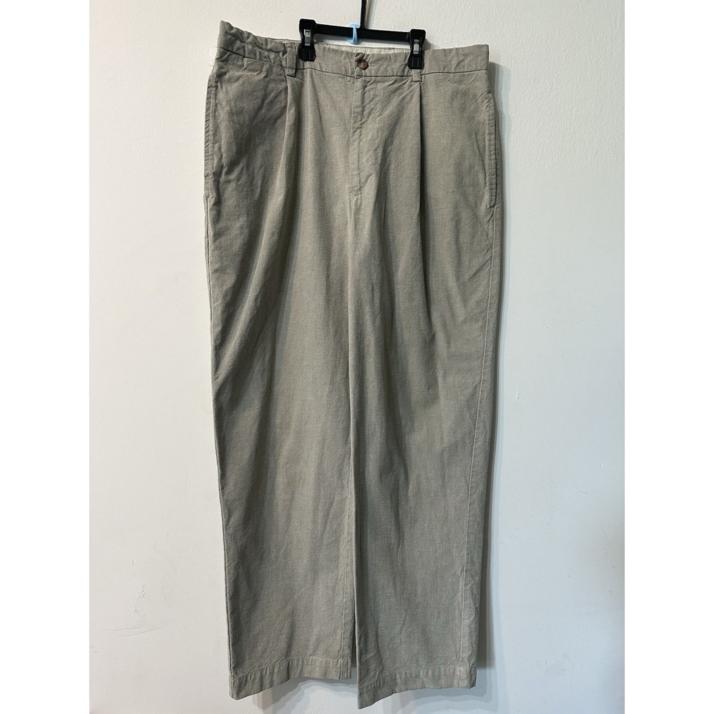 Vintage Tommy Hilfiger Mens Pleated Chino Pants 34x32 Khaki Crest 90s Cotton